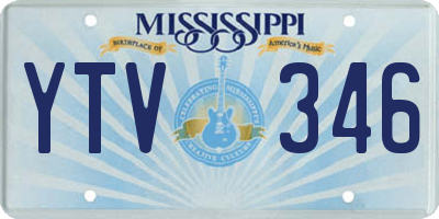 MS license plate YTV346