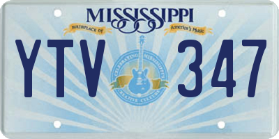 MS license plate YTV347