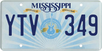 MS license plate YTV349