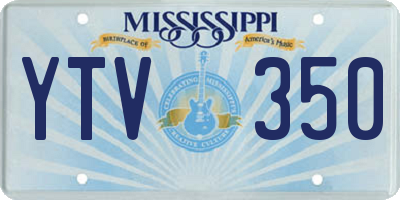 MS license plate YTV350