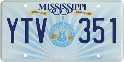 MS license plate YTV351