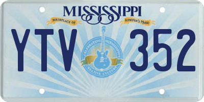 MS license plate YTV352