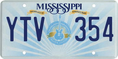 MS license plate YTV354