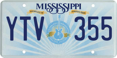 MS license plate YTV355