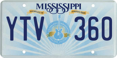 MS license plate YTV360