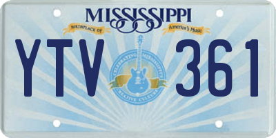 MS license plate YTV361