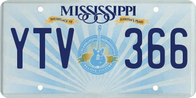MS license plate YTV366