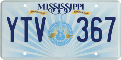 MS license plate YTV367