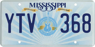 MS license plate YTV368