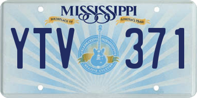 MS license plate YTV371