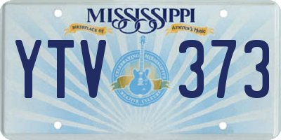 MS license plate YTV373