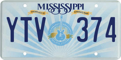 MS license plate YTV374