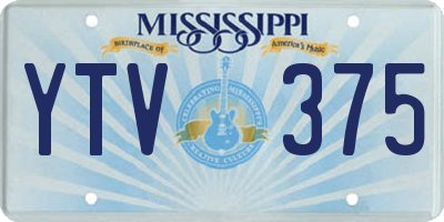 MS license plate YTV375