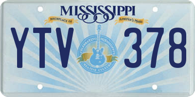 MS license plate YTV378