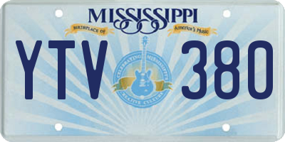 MS license plate YTV380