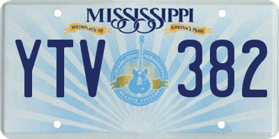 MS license plate YTV382