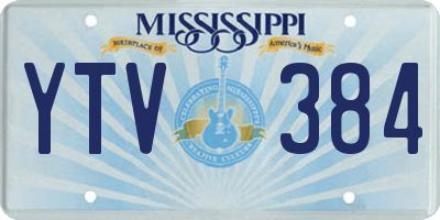 MS license plate YTV384