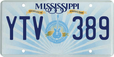 MS license plate YTV389