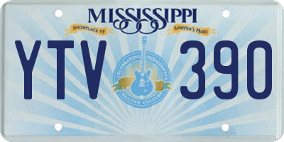 MS license plate YTV390