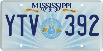 MS license plate YTV392