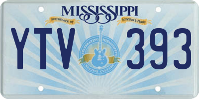 MS license plate YTV393