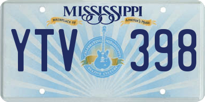 MS license plate YTV398