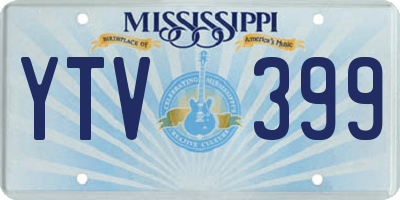 MS license plate YTV399