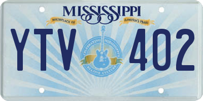 MS license plate YTV402