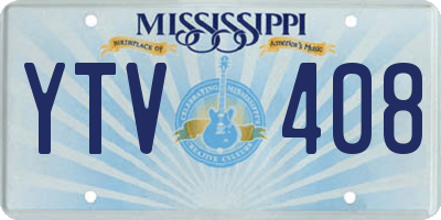 MS license plate YTV408