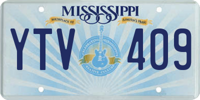 MS license plate YTV409