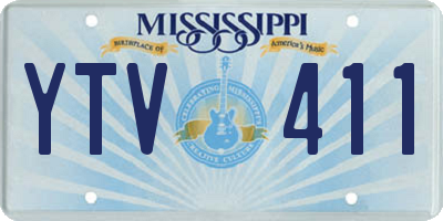 MS license plate YTV411