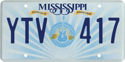 MS license plate YTV417