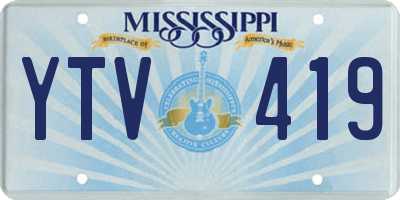 MS license plate YTV419