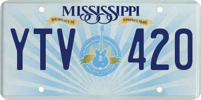 MS license plate YTV420