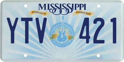 MS license plate YTV421