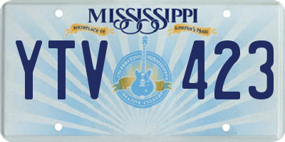 MS license plate YTV423