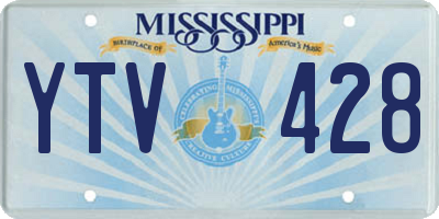 MS license plate YTV428