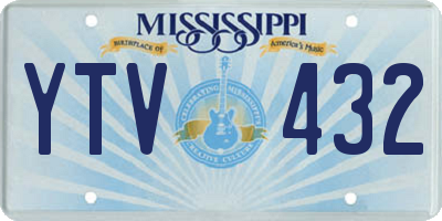 MS license plate YTV432