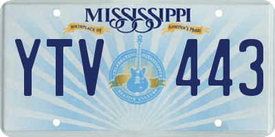 MS license plate YTV443