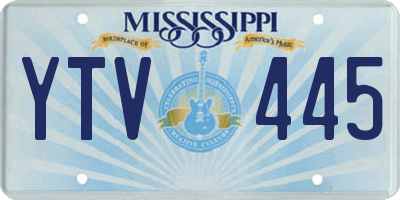 MS license plate YTV445