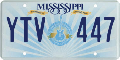 MS license plate YTV447