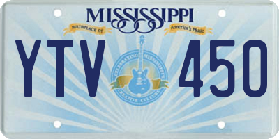 MS license plate YTV450