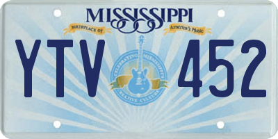 MS license plate YTV452