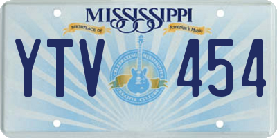 MS license plate YTV454