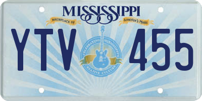 MS license plate YTV455