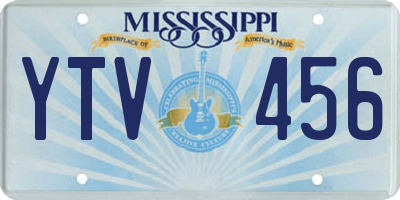 MS license plate YTV456