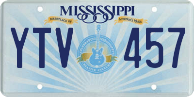 MS license plate YTV457