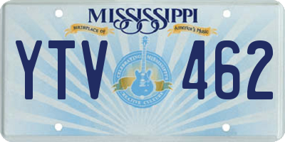 MS license plate YTV462