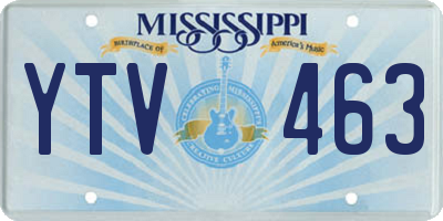 MS license plate YTV463