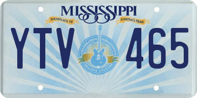 MS license plate YTV465